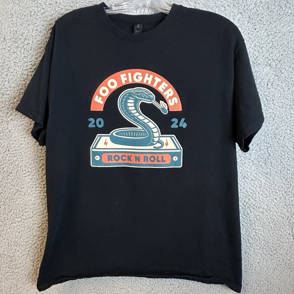 Foo Fighters 2024 Rock N' Roll Tour T-shirt Band Tee Large Concert Merch